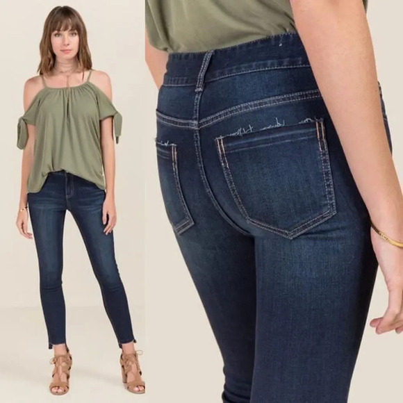 Francescas Harper Step Release Hem Jeans Denim Super Stretch - Picture 2 of 10